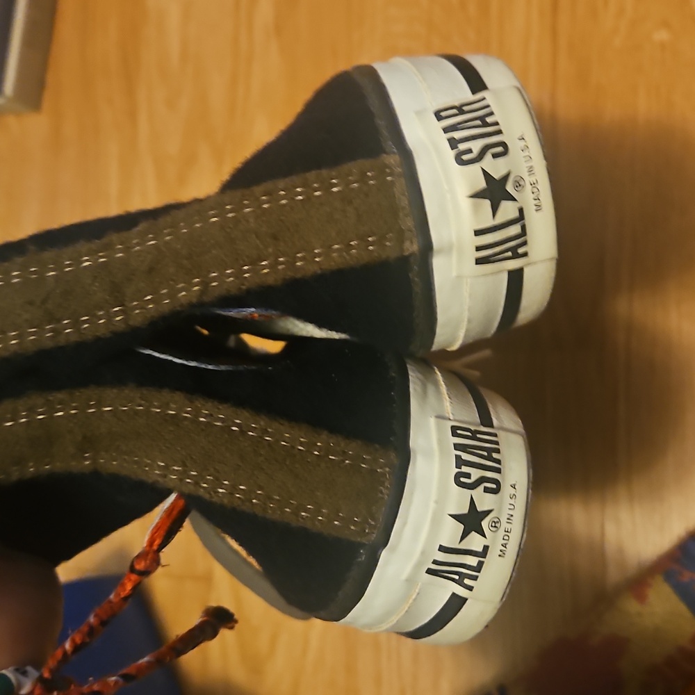 Vintage Converse Chuck Taylor All Star High Top Black Brown 2-tone Sneakers. - Picture 4 of 6
